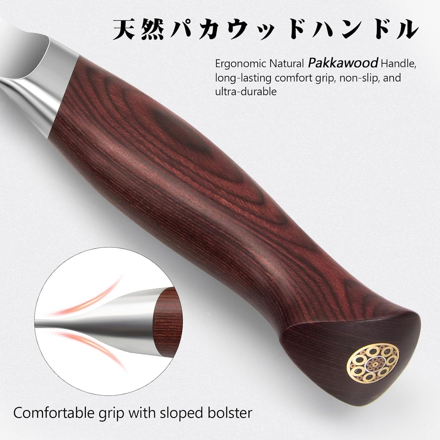 SHAN ZU Fillet Knife 7 inch, Razor Sharp Boning Knife for Meat in 10Cr15Mov Japanese High Carbon Steel Fish Knife, Professional Kitchen with Flexible Blade and Ergonomic Pakkawood Handle