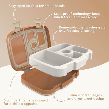 Bentgo Kids 5-Compartment Leak-Proof Bento-Style Lunch Box (Whimsy & Wonder Collection) - Ideal for Ages 3-7, Drop-Proof & Durable, Dishwasher Safe, & PFAS & BPA-Free Materials (Starry Sprinkle)