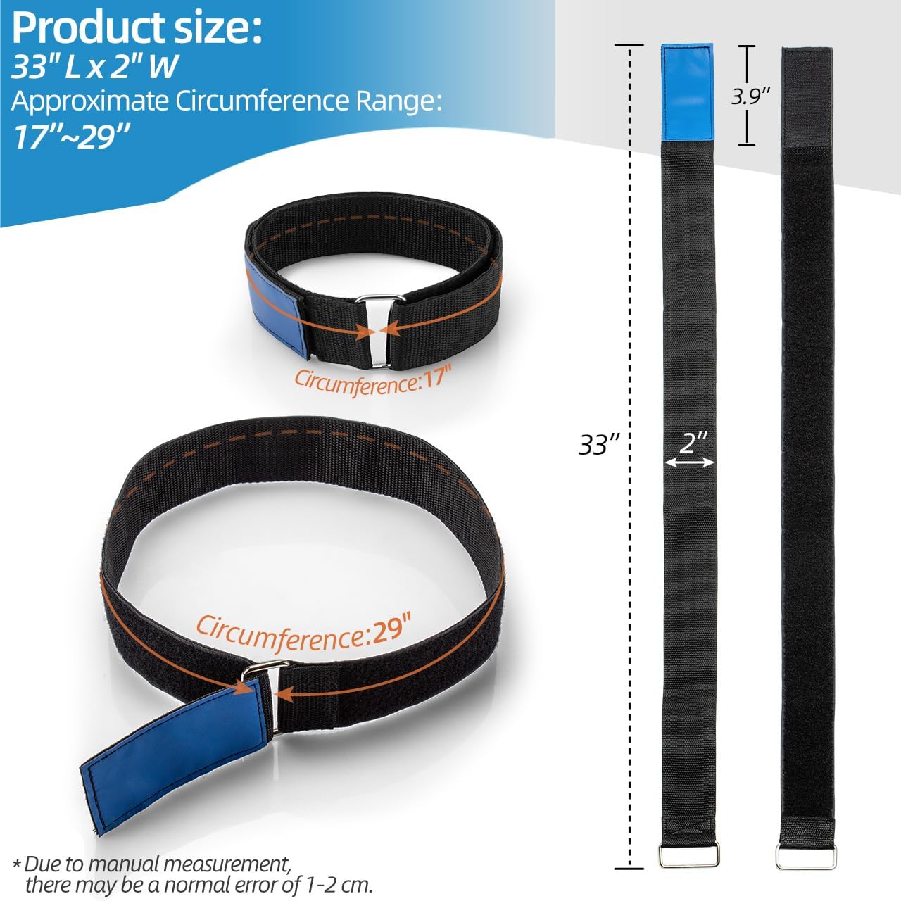 Ladder Rack Tie Down Straps, Adjustable Multipurpose Securing Ladder Straps | Reusable Ladder Straps, Ladder Rack Tie Down Strap with Nylon Hook & Loop for Home, Office, Car, Truck or Boat (33''x 2'')