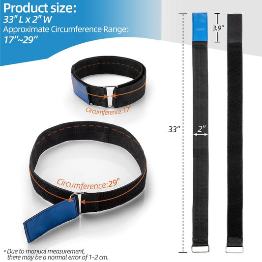 Ladder Rack Tie Down Straps, Adjustable Multipurpose Securing Ladder Straps | Reusable Ladder Straps, Ladder Rack Tie Down Strap with Nylon Hook & Loop for Home, Office, Car, Truck or Boat (33''x 2'')