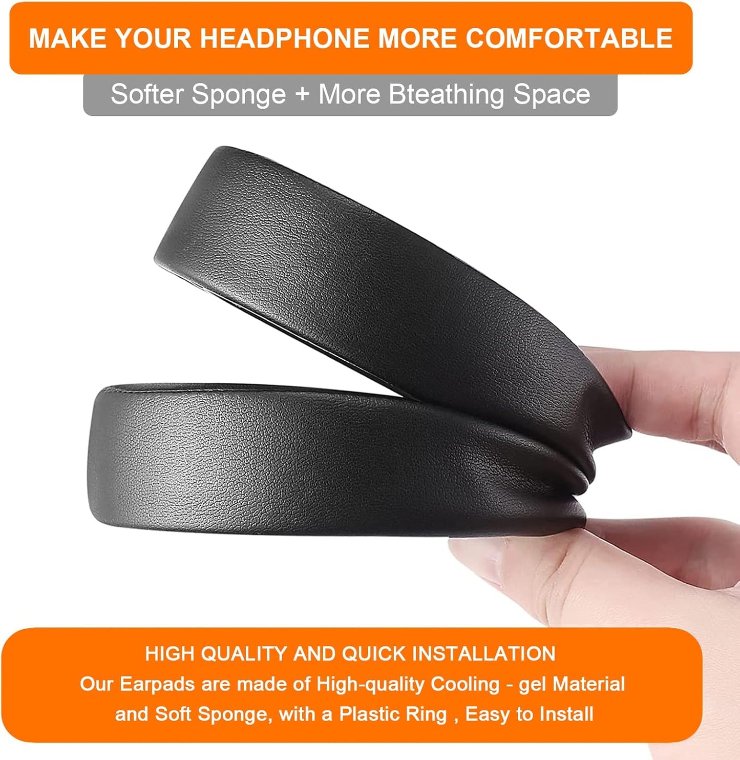 HS60 Earpads, GVOEARS Replacement Ear Pads Cushion for Corsair HS70 HS60 HS50, Softer Durable Knitted Gaming Headset Noise Isolation Earpads (Grey)