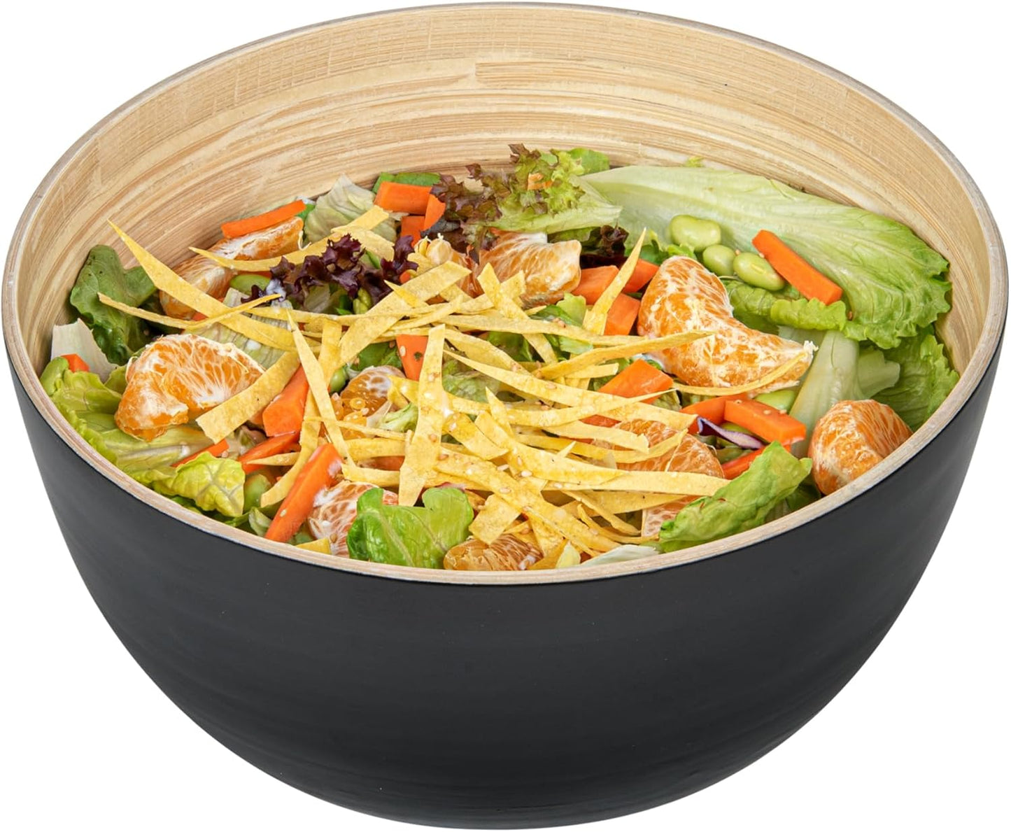Restaurantware-Bambuddha 51 Ounce Extra Large Salad Bowl, 1 Heavy-Duty Round Salad Bowl - Sustainable, Reusable, Blue Bamboo Serving Dish, for Serving Salads, Fruits, and Appetizers