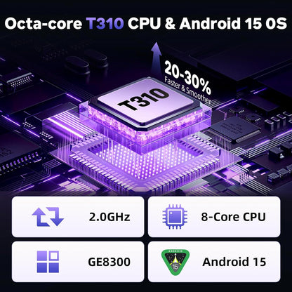 10 Inch Tablet Android 15 Tablets, Octa-Core Tablette Android, 18GB+128GB, 1TB Expand, 1280x800 IPS HD Display, GPS, Widevine L1, 5G+2.4G WiFi, 5MP+8MP Dual Camera, Bluetooth5.4, 6000mAh, Black
