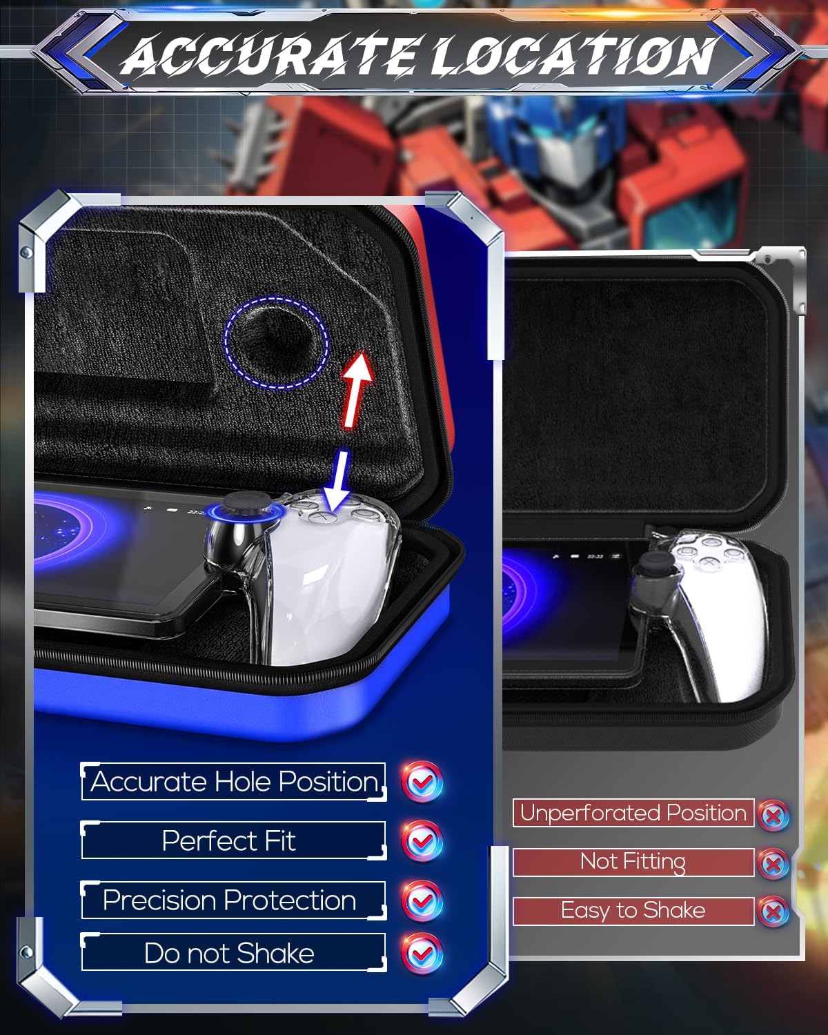 FYOUNG Carrying Case Accessories for PlayStation Portal, Full Protection Bundle with Tempered Glass Screen Protector, Protective Cover, Hard Shell Portable Travel Bag for PS5 Portal Remote Player