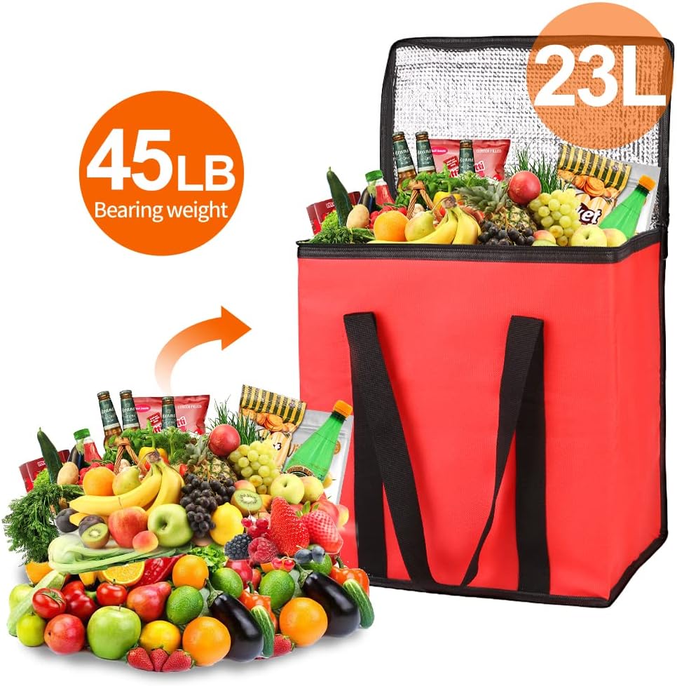 Purilite Select™ Insulated Food Delivery Bag – Extra Large Thermal Carrier for Hot &amp; Cold Food Transport