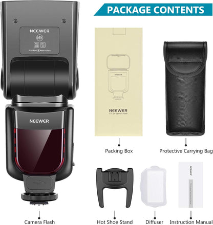 NEEWER NW635II-S TTL Camera Flash Speedlite with Soft Diffuser, Compatible with Sony A9 II A9 A7R V A7R IV A7 IV A7R III A7S III A7 III A7S II A7R II A7S A7 A7C A1 A6600 A6500 A6100 A6000 A99 A350