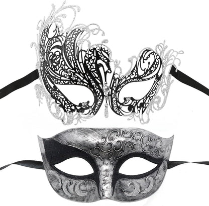 Couple Masquerade Mask Metal Masks Venetian Party Mask Halloween Costume Mask Mardi Gras Mask