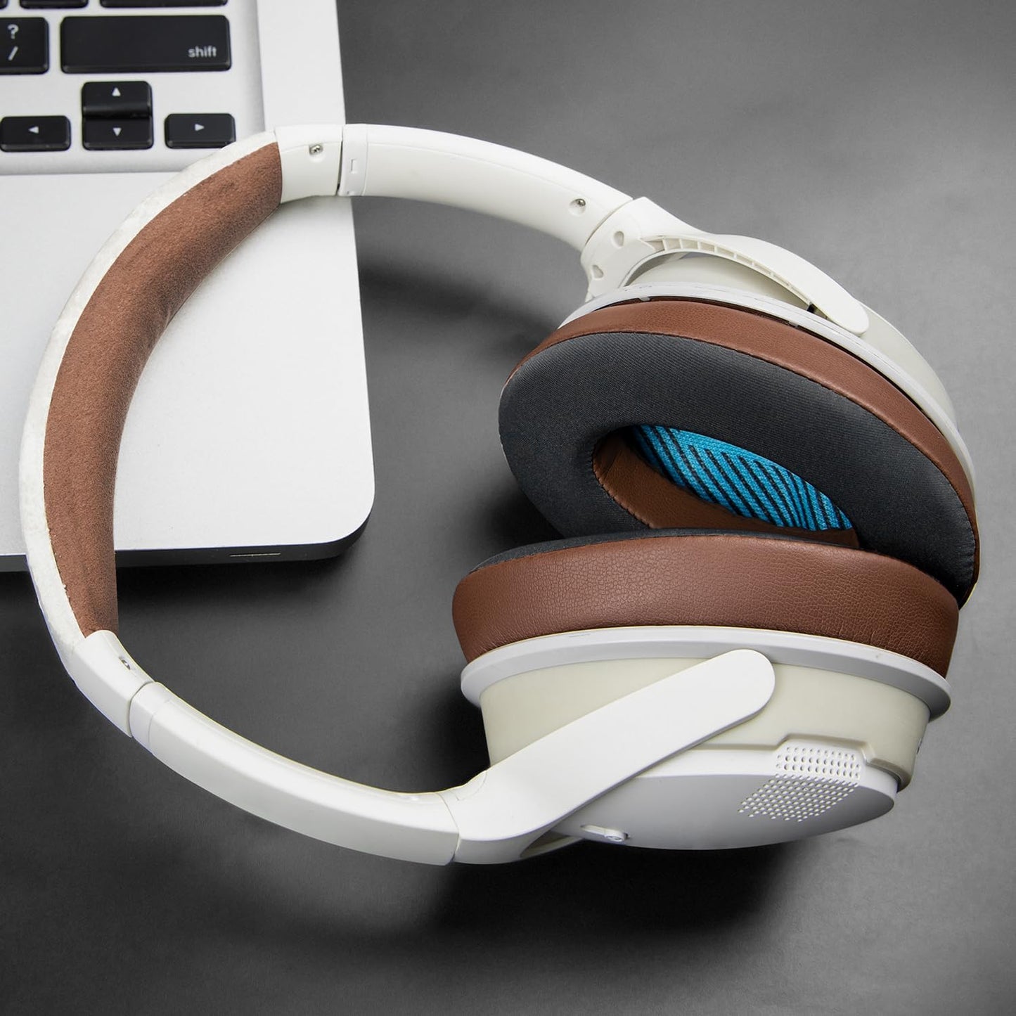 SoloWIT Earpads Cushions for Bose Headphones, Replacement Ear Pads for Bose QuietComfort 15 QC15 QC25 QC2 QC35/Ae2 Ae2i Ae2w/SoundTrue & SoundLink Around-Ear Series - QC25 PL Black&Blue