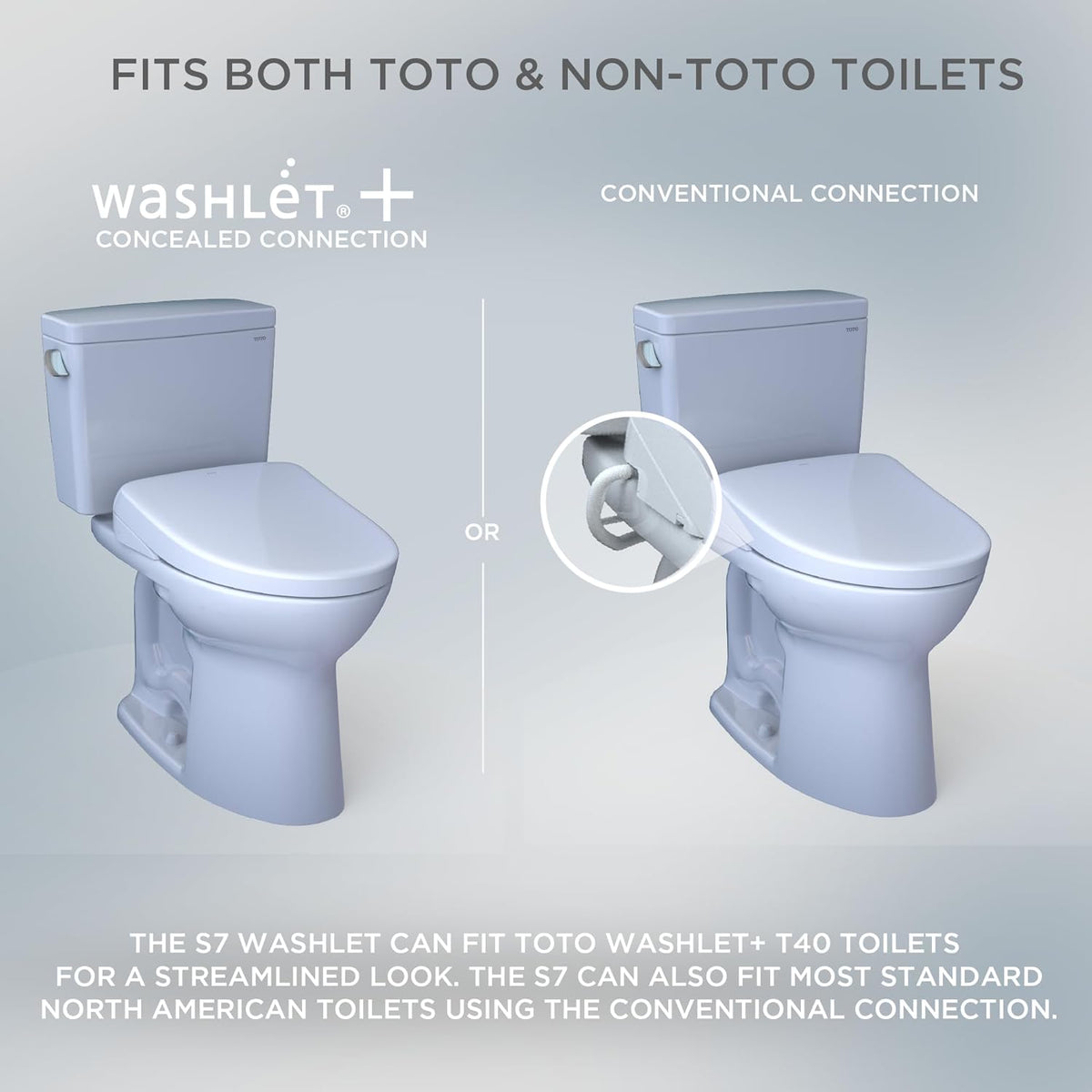 TOTO SW4736AT40#01 WASHLET+ Electronic Bidet Toilet Seat, Cotton White