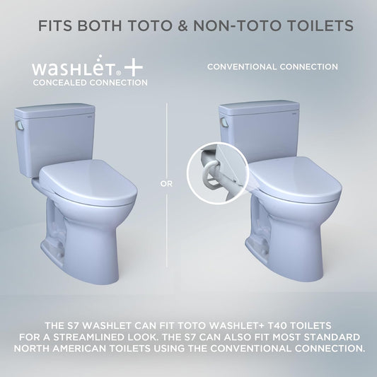 TOTO SW4736AT40#01 WASHLET+ Electronic Bidet Toilet Seat, Cotton White
