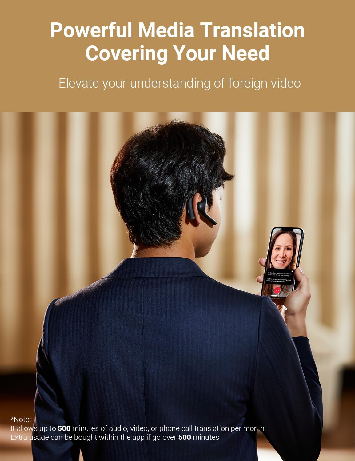 Timekettle W4 Pro AI Interpreter Earbuds,Bidirection Simultaneous Translation,Translator Device Supporting 40 Languages,Translator Earbuds for Call and Video Translation, APP Work with IOS and Android