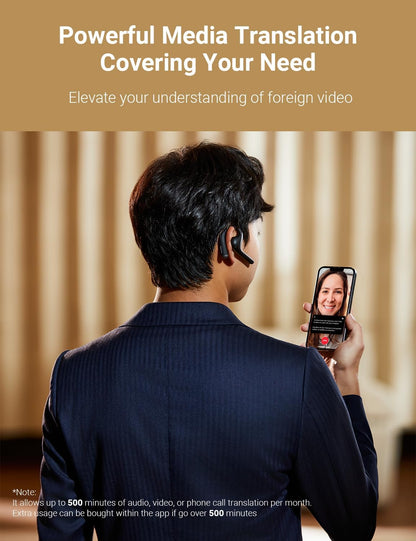 Timekettle W4 Pro AI Interpreter Earbuds,Bidirection Simultaneous Translation,Translator Device Supporting 40 Languages,Translator Earbuds for Call and Video Translation, APP Work with IOS and Android