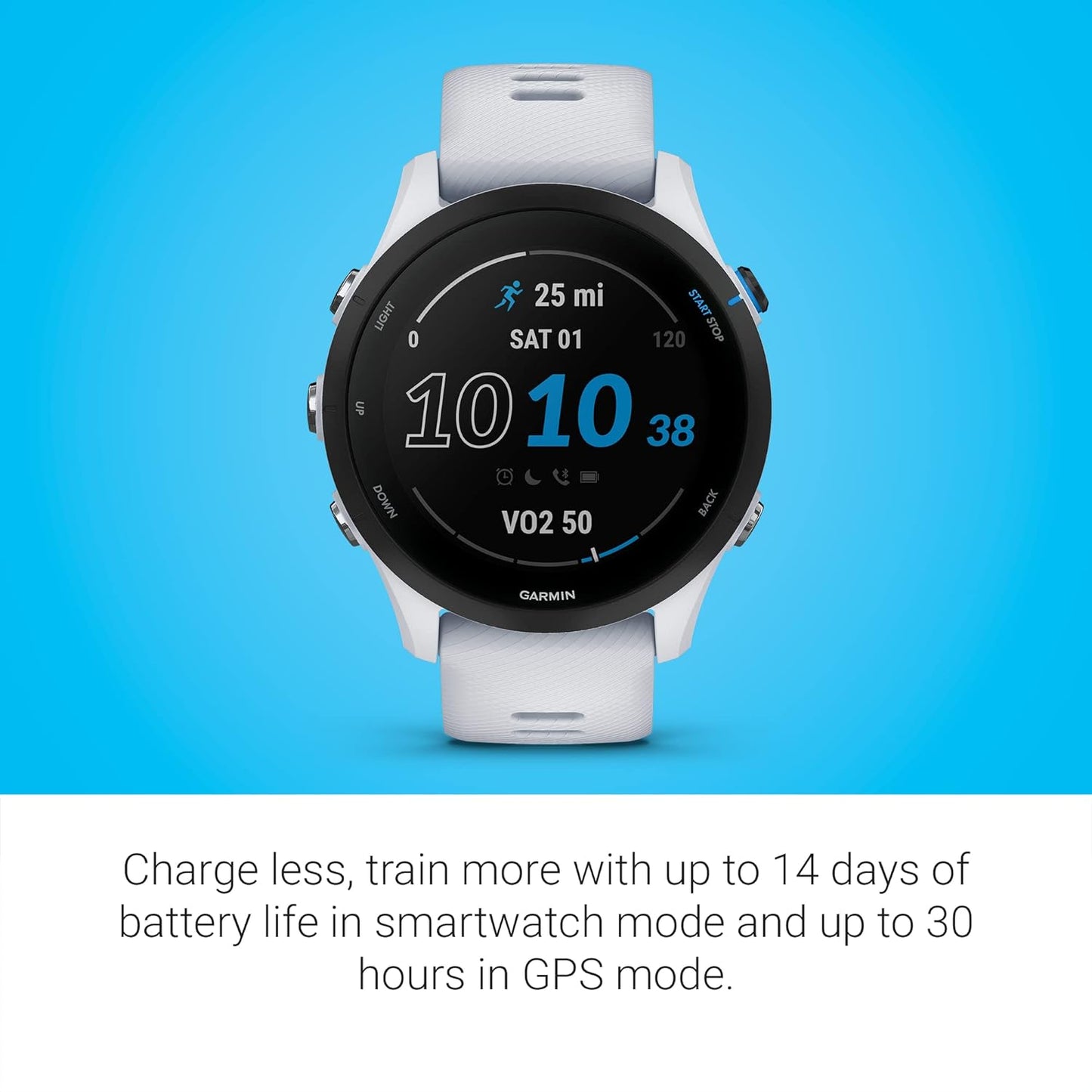 Garmin Forerunner® 255 Music, GPS Running Smartwatch with Music, Advanced Insights, Long-Lasting Battery, Black, 46 MM