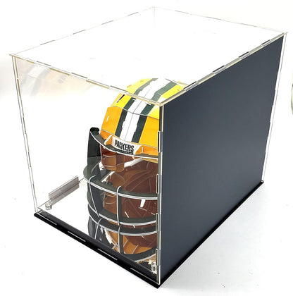 Football Basketball Helmet Sneakers Memorabilia Dustproof Acrylic Display Case Showcase Box UV Protection Mirror Riser