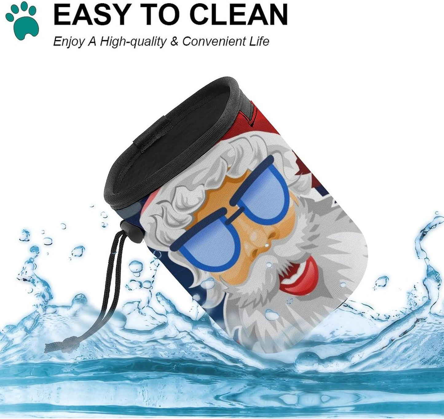 Osbang Dog Treats Pouch Pet Training Bag Dog Walking Bag Carry Kibble Snacks Toys for Dog Training Reward (Man 4.7 * 4 * 5.1 Inches)
