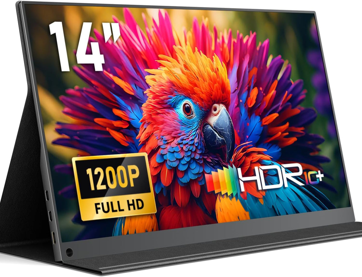 Yodoit Laptop Screen Extender, 1920×1200 14" FHD Travel Monitor with USB Type