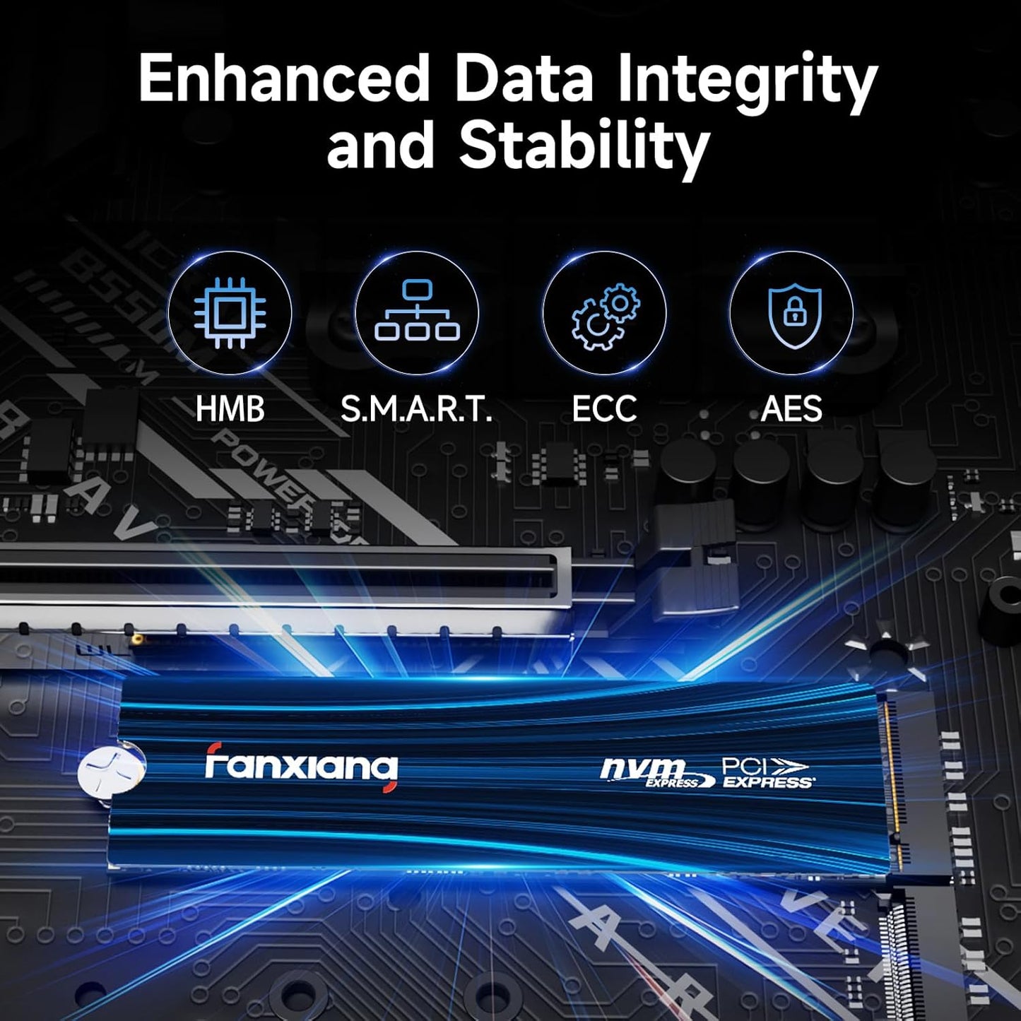 fanxiang S880E 2TB with Heatsink PCIe NVMe SSD Gen 4 Gaming SSD M.2 2280, Up to 7100MB/s Compatible with PS5, Internal Solid State Drive for Gamers, Professionals, Creators