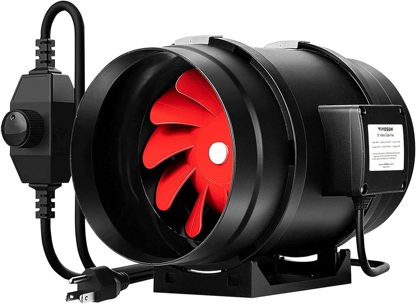 VIVOSUN T6 6 Inch 390 CFM Inline Duct Fan with Variable Speed Controller HVAC Blower for Ventilation