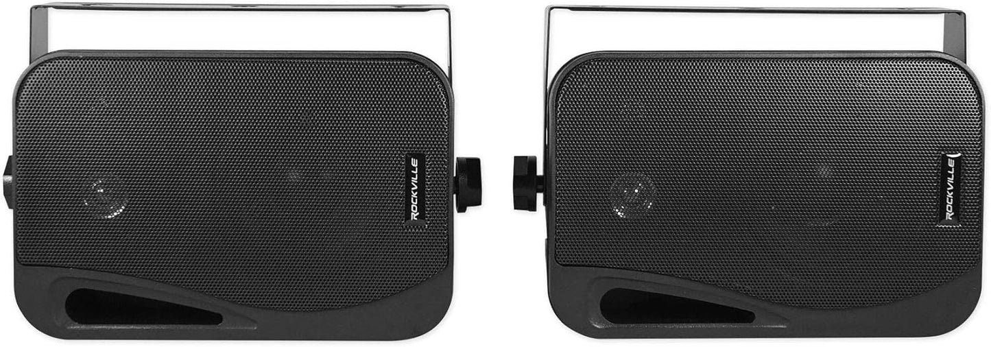 Rockville HP4S-8 BK 4" Outdoor/Indoor Swivel Home Theater Speakers in Black