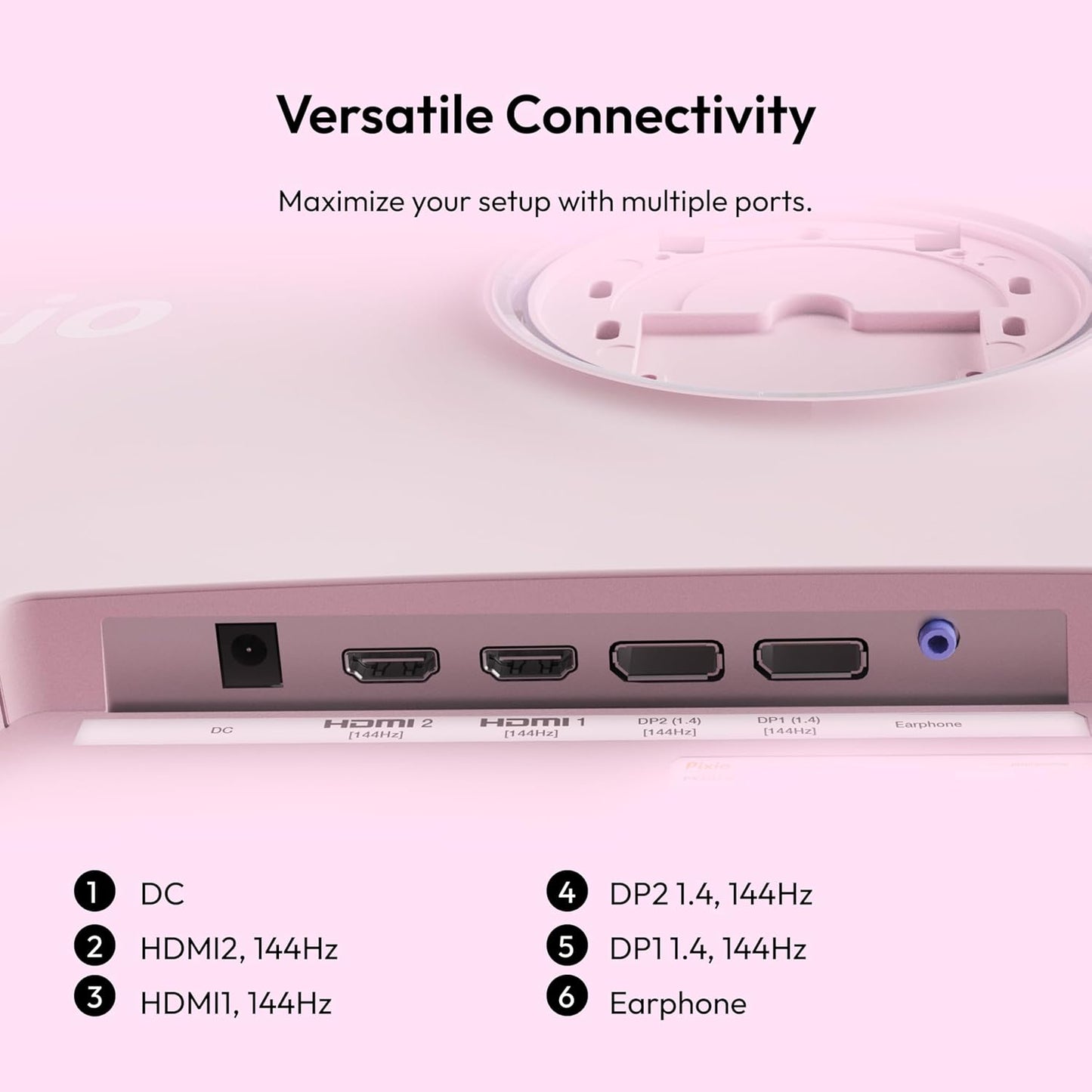 Pixio PX248 Wave 24 inch 200Hz Refresh Rate FHD 1080p Resolution Fast IPS Panel 1ms GTG Response Time Adaptive Sync Gaming Monitor with Adaptive Sync