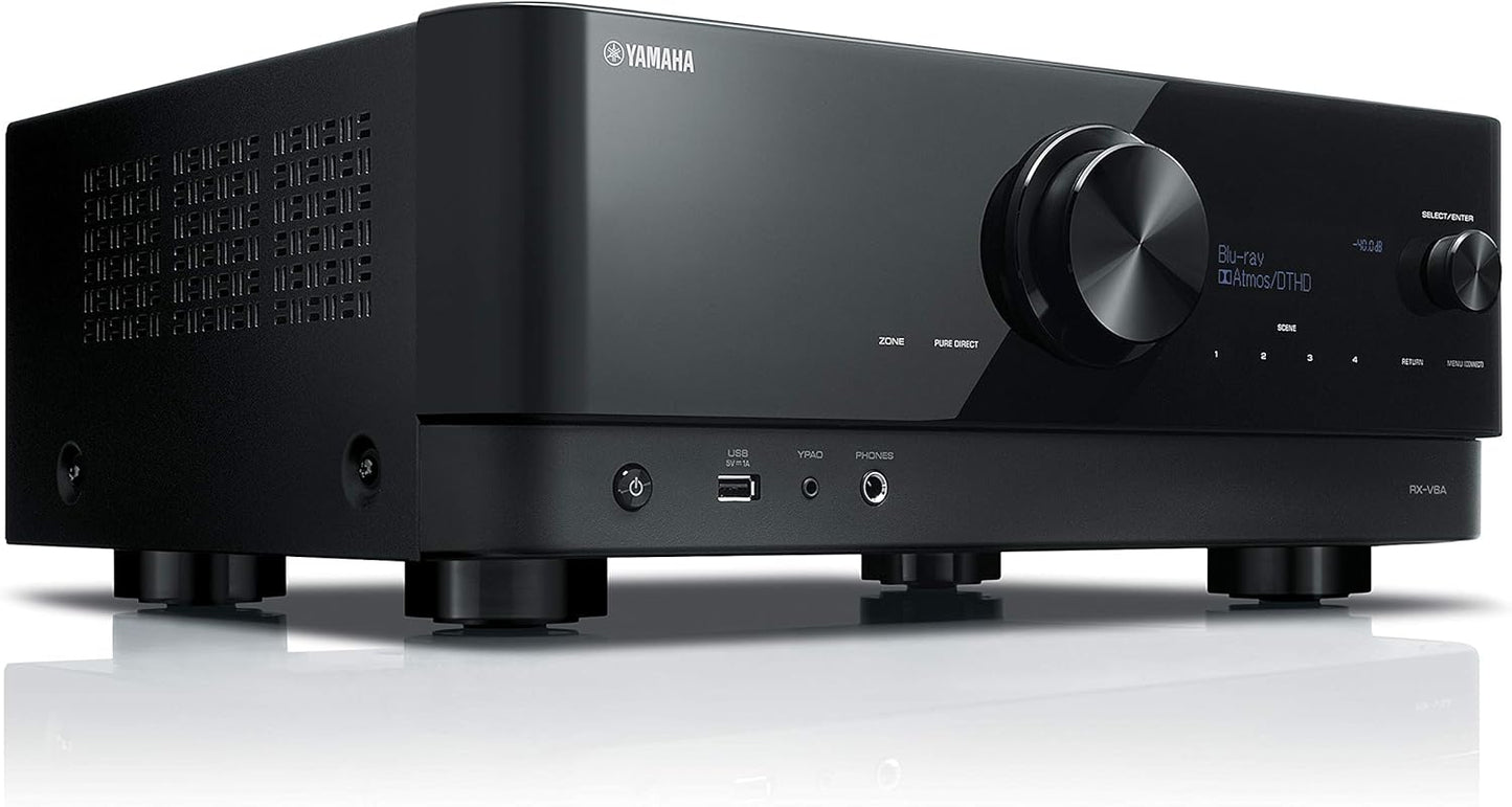 Yamaha RX-V6A Home Theatre Receiver, 7.2 Channel, 4K/120Hz and Dolby Atmos Capable, Built-in USB Port with WiFi, MusicCast and Amazon Alexa Capable