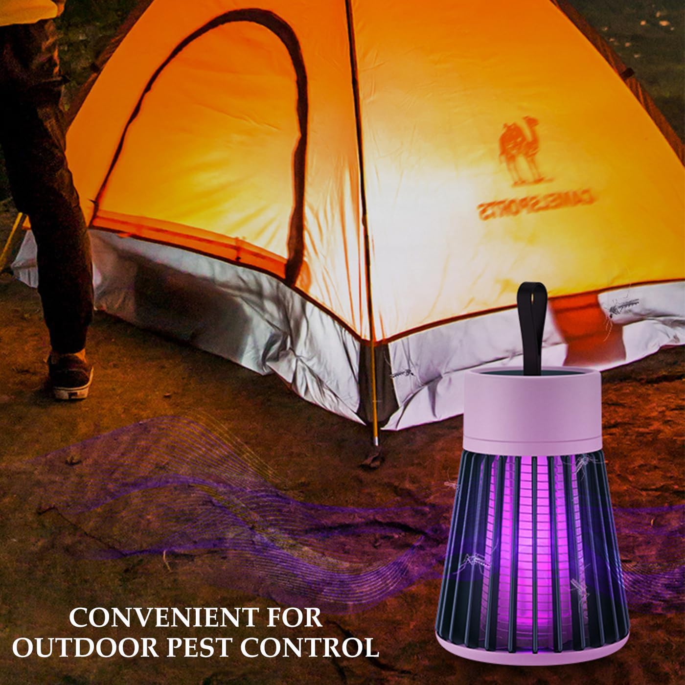Mosquito Zapper,USB Rechargeable Electric Bug Zapper,Portable Mosquito and Flies Trap for Indoor Outdoor,Pest Control,Flying Insect Light Trap,White