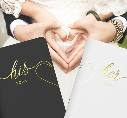 LSSH GmbH Vow Books - His and Hers Wedding Essentials, 28 Pages, 5.5" X 4" (Dark Green & Sage)