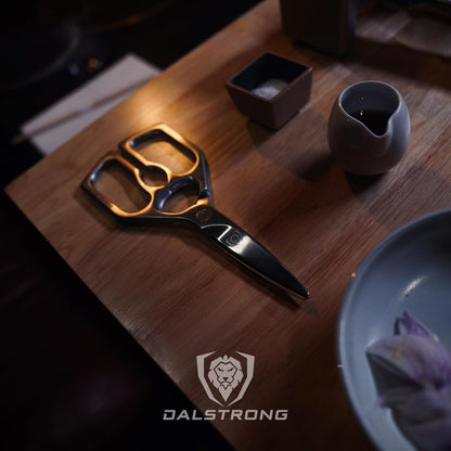 Dalstrong Kitchen Scissors All Purpose - Japanese Stainless Steel - Ambidextrous Kitchen Shears for Food - Detachable - Heavy Duty Scissors Sharp Scissor - Herbs, Pizza, Poultry Meat Cutting Scissors