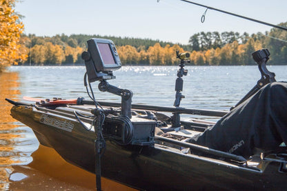 YakAttack CellBlok Track Mounted Battery Box for Fish Finders | Quick-Release Battery Storage & Mounting Platform | Fits GearTrac & Most Kayak Track Systems | Made in USA