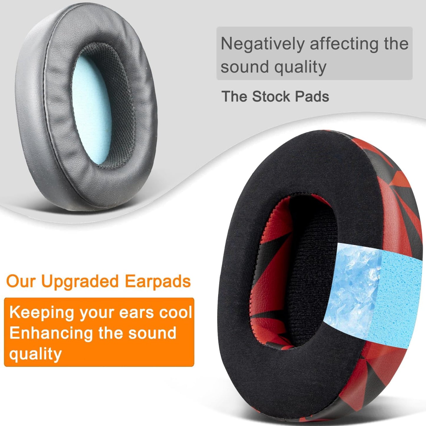 SOULWIT Replacement Earpads for Skullcandy Hesh 3/ANC/Evo & Crusher Wireless/ANC/Evo & Venue ANC Over-Ear Headphones, Ear Pads Cushions with Noise Isolation Foam - Hesh3 PL Black