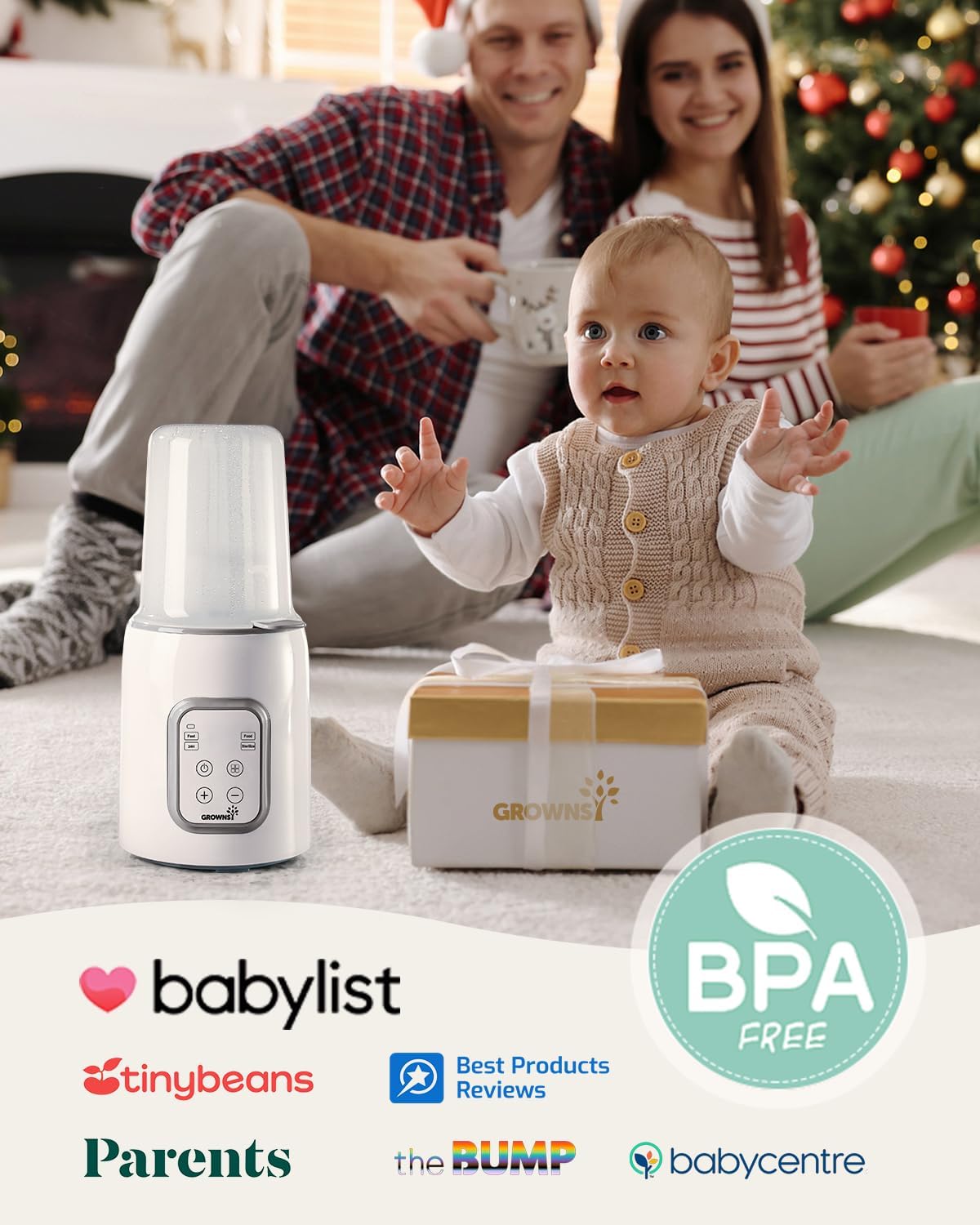 Bottle Warmer, GROWNSY 8-in-1 Fast Baby bottle Warmer with Timer LCD Display Accurate Temperature Control for Breastmilk or Formula