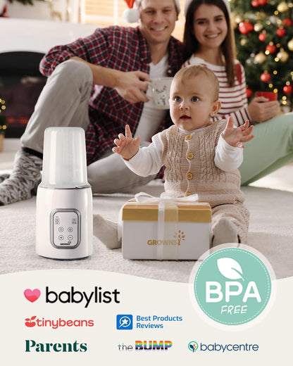Bottle Warmer, GROWNSY 8-in-1 Fast Baby bottle Warmer with Timer LCD Display Accurate Temperature Control for Breastmilk or Formula