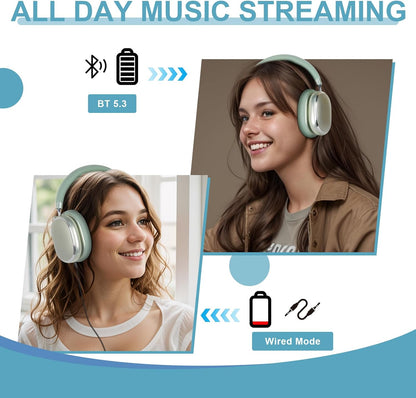 T-fun NC95 Hybrid Active Noise Cancelling Headphones with Knob Control, 65H Playtime Over Ear Headphones Wireless Bluetooth 5.3, App Control, Hi-Res Audio, Comfort Fit, Clear Calls for Travel/Workout