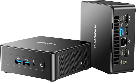 GEEKOM IT15 Mini PC (3-Year Quality Support) with The Most Powerful 15th Gen Intel Core Ultra9-285H, 32GB DDR5& 2TB M.2 2280 NVMe Gen4*4 SSD, Mini Desktop Win11 Pro, WiFi7/BT5.4/Dual 2.5G LAN/USB4/8K