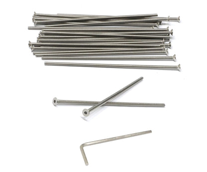 iexcell 5 Pcs M8 x 80mm Thread Pitch 1.25 mm Stainless Steel 304 Hex Socket Flat Head Cap Screws Bolts Kit