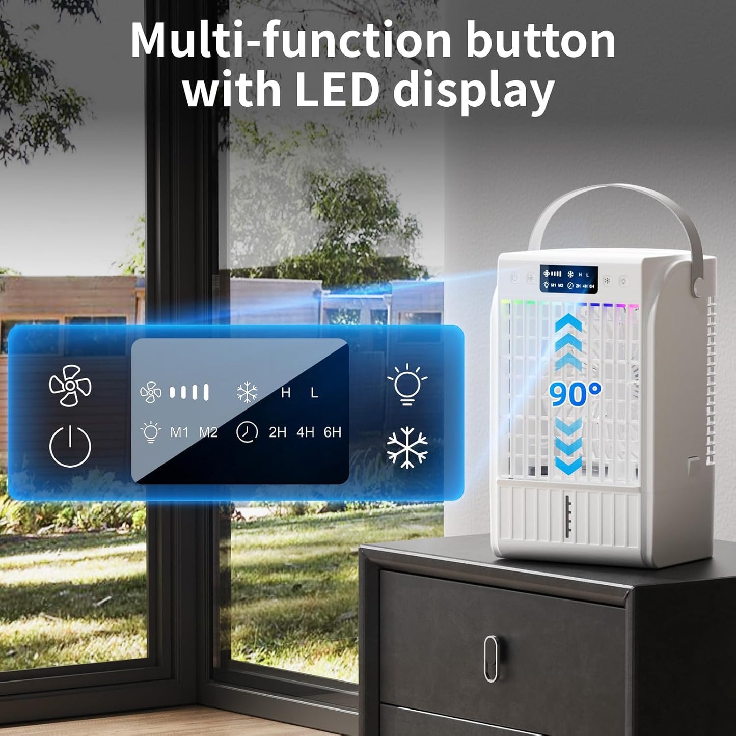 Purilite Select 4-in-1 Mini Portable Air Conditioner – Cool, Mist, Humidify & Glow On the Go