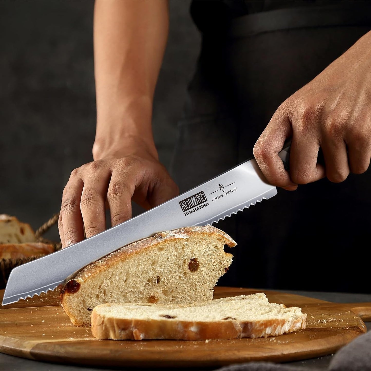 HOSHANHO Bread Knife 10 inch, Japanese High Carbon Stainless Steel Serrated Bread Knife, Professional Bread Cutting Knife for Homemade Bread