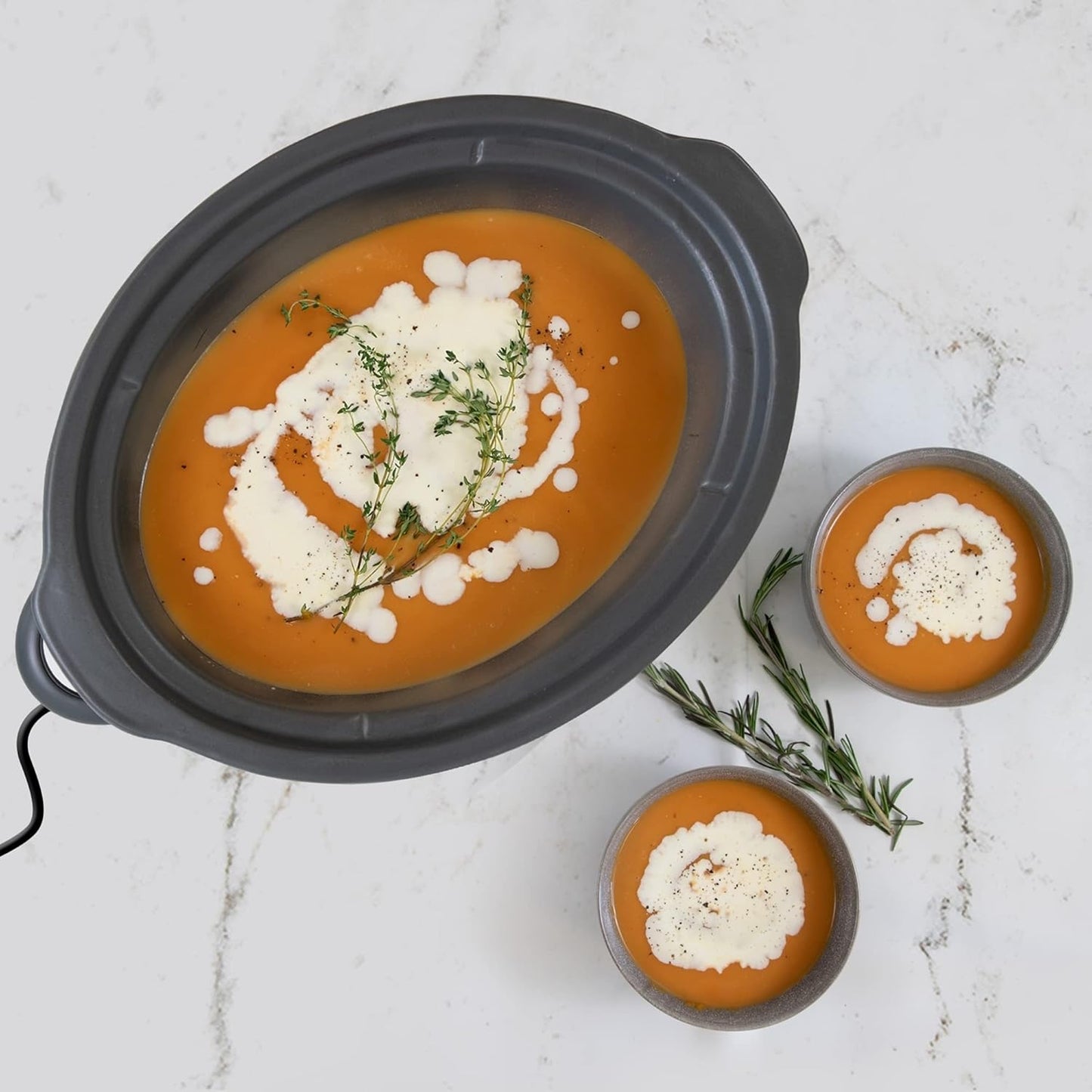 Kenmore Slow Cooker - 5 Lb Chicken 3 Lb Roast Mini Crock Pot With Glass Lid, Stainless Steel Electric Cookers, Warm Rice & Sous Vide Stew, Soup, Lunch, Dishwaher Safe Non-Stick Ceramic Insert, 5 Quart