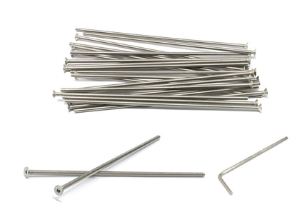 iexcell 5 Pcs M8 x 80mm Thread Pitch 1.25 mm Stainless Steel 304 Hex Socket Flat Head Cap Screws Bolts Kit