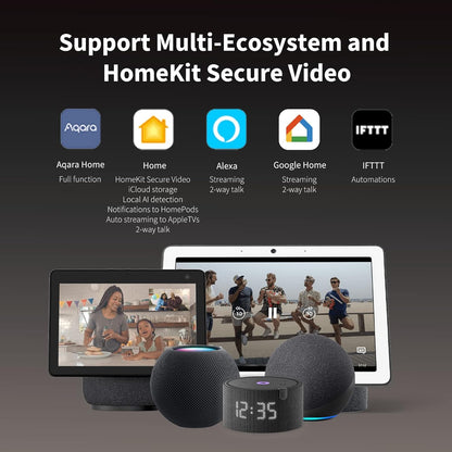 Aqara Video Doorbell G4 (Chime Included), 2.4 GHz Wi-Fi Required, 1080p FHD HomeKit Secure Video Doorbell Camera, Wireless or Wired, Supports Apple Home, Alexa, Google, IFTTT, Gray