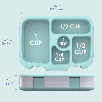 Bentgo Kids Prints (Unicorn) - Leak-Proof, 5-Compartment Bento-Style Kids Lunch Box - Ideal Portion Sizes for Ages 3 to 7 - BPA-Free and Food-Safe Materials