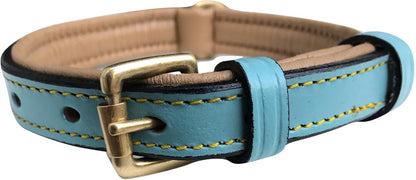 Soft Touch Collars Padded Leather Dog Collar, Large Brown - Genuine Real Leather, 24" Long x 1.5 Wide, Fits Neck Size 18" to 21" Inches