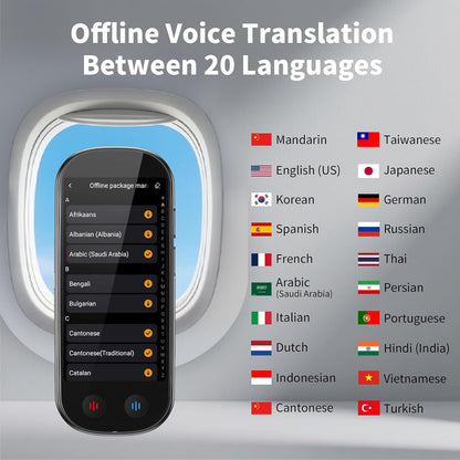 Language Translator Device No WiFi Needed, 2026 Upgraded AI Translator, 150+ Languages Instant Two Way Vioce Translator, Online/Offline/Recording/Photo/Text Translation for Business Learning Travel