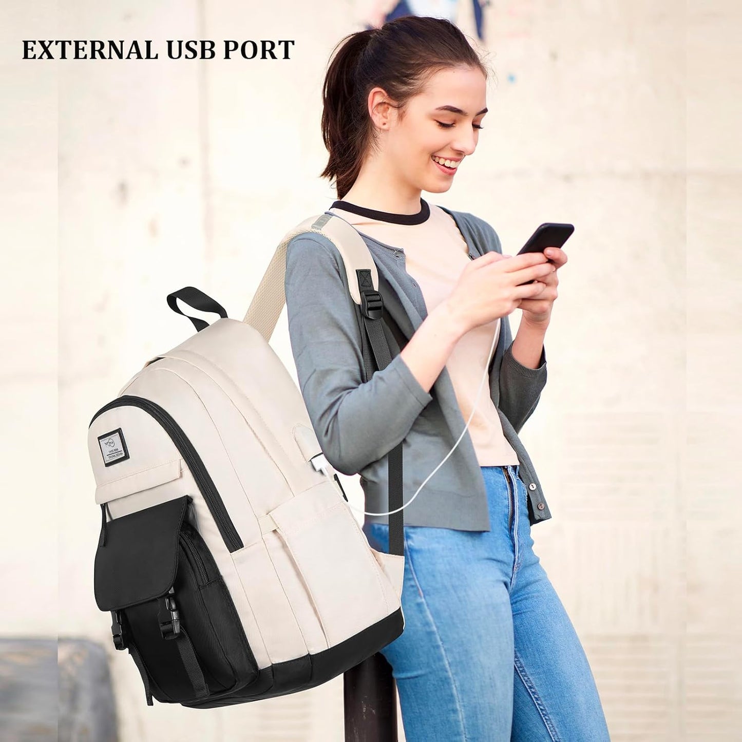 MOMUVO Backpacks for Teen Girls Women,School Backpack Cute College Laptop Backpack Bookbag for Students