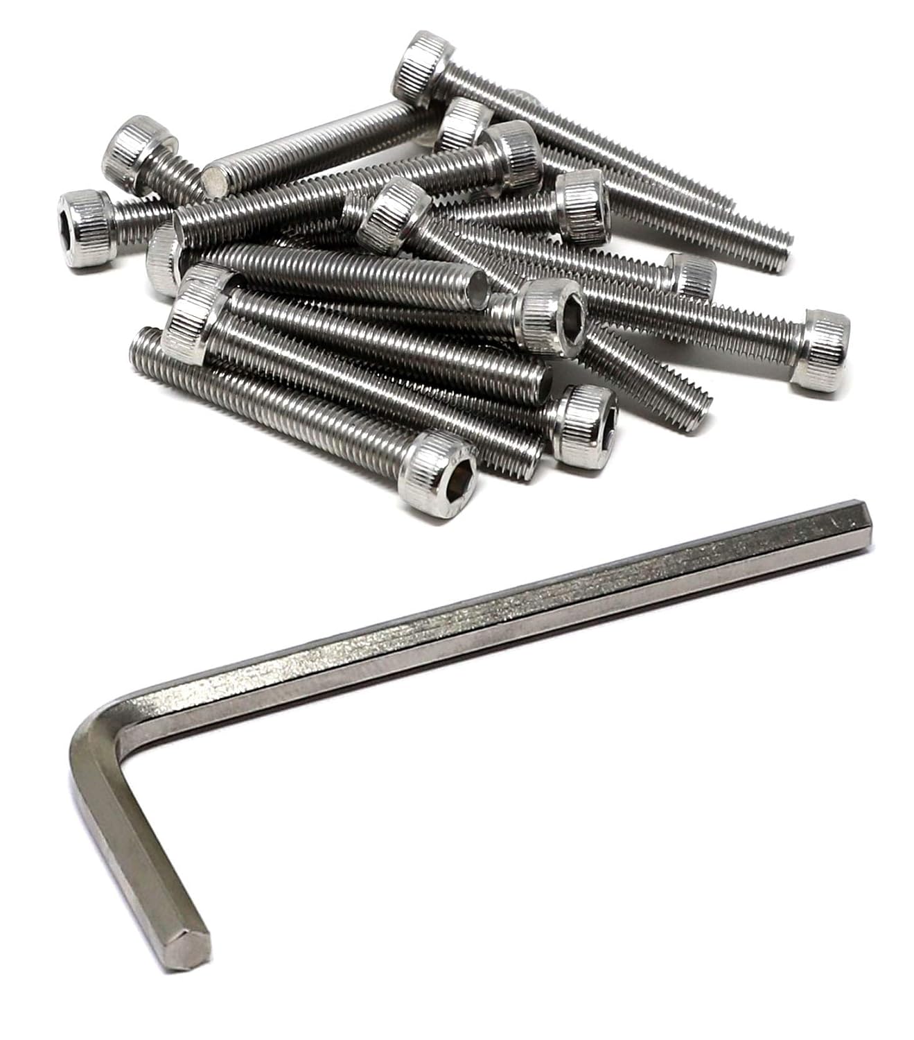 iexcell 25 Pcs M6 x 20mm Thread Pitch 1 mm Stainless Steel 304 Hex Socket Head Cap Screws Bolts Kit