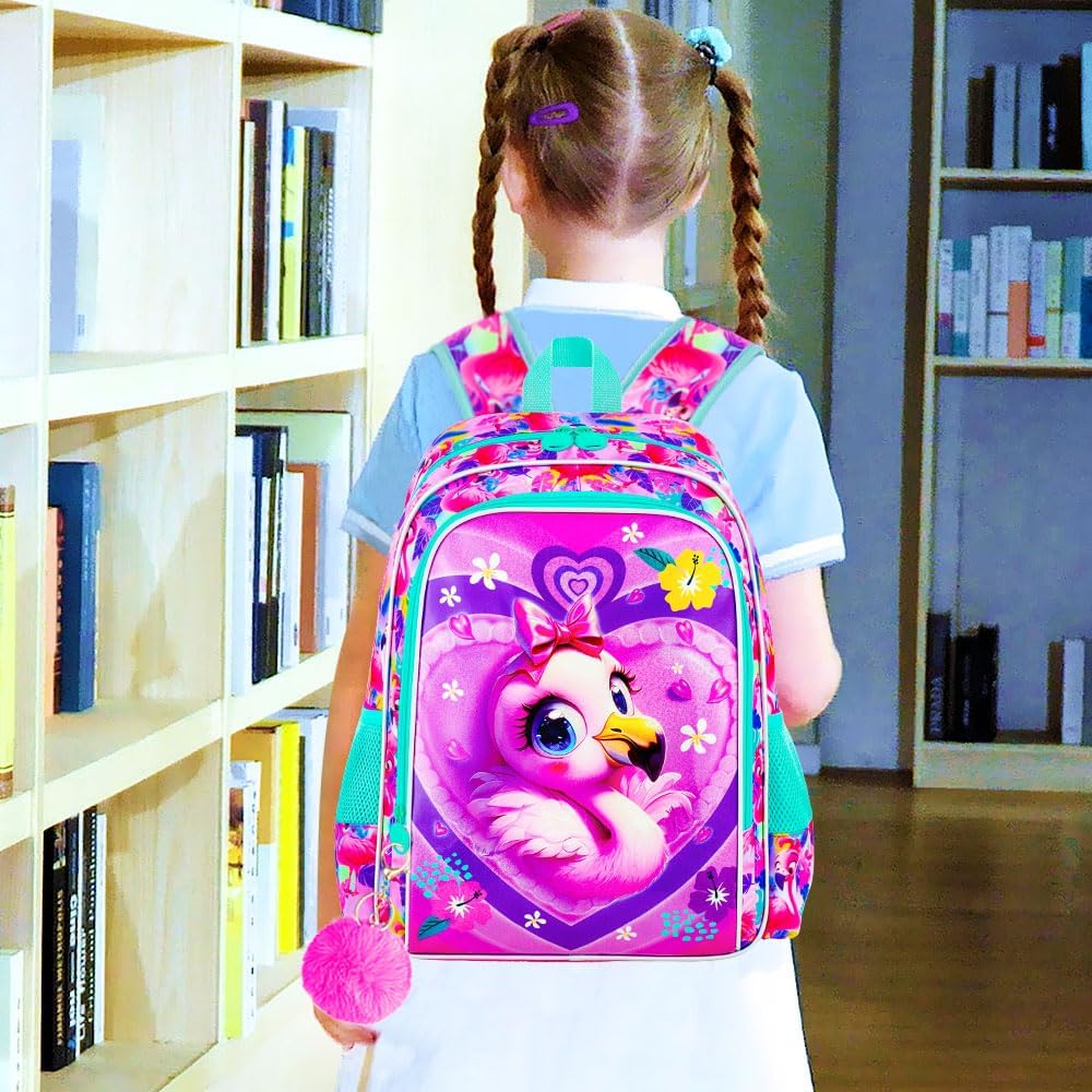 3pcs Backpack for Boys and Girls, 16” Kids Kindergarten Bookbag with Lunch Box, Cute Elementary Backpacks for Boy Girl