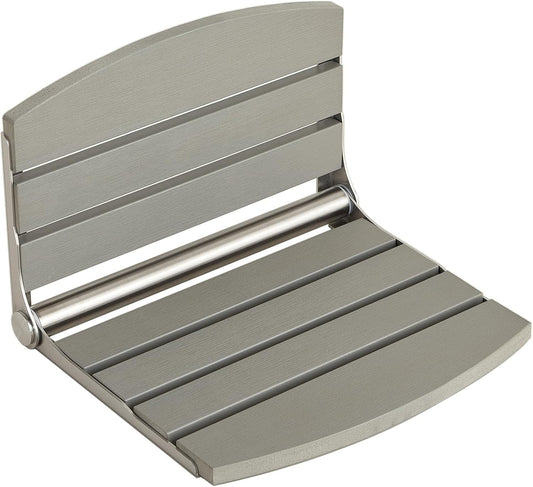 17.5" Folding Shower Seat Wall Mounted,Foldable Shower Bench,Fold Down Shower Seat,Folding Shower Seat Bench,Wall Mount Shower Seat Bench Chair (Grey) | save space