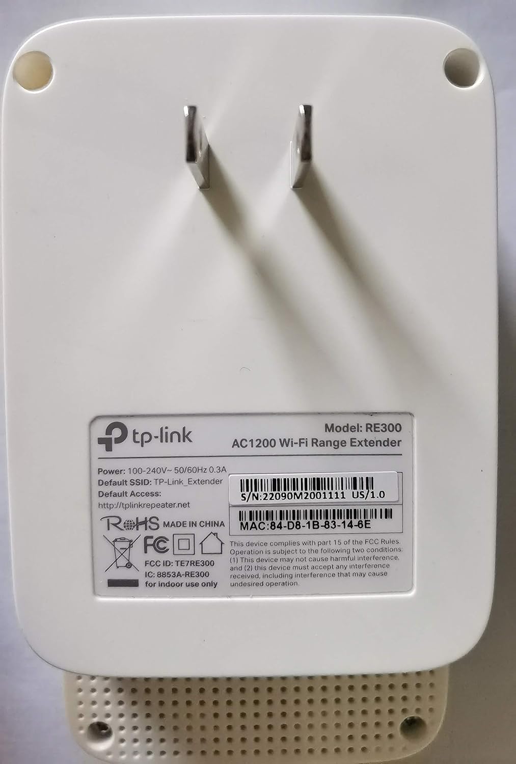 TP-Link AC1200 WiFi Extender (RE300) - Covers Up to 1500 Sq.ft and 25 Devices, Up to 1200Mbps, Supports OneMesh, Dual Band Internet Repeater, Range Booster