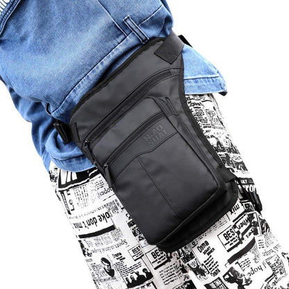 Motorcycle Drop Leg Bag Nylon Waist Pack for Men Women Travel Hiking Tactical Cycling Bike Ride Riding Crossbody Shoulder Fanny Pouch