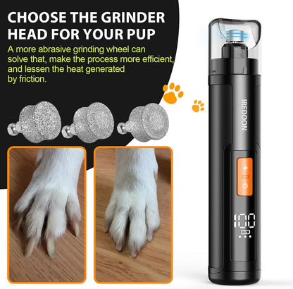 IREDOON Dog Nail Grinder Replacement Head-Integrated Grinding Head for Casfuy and Most Brands, Highly Efficient, Safe and Durable (3pcs)